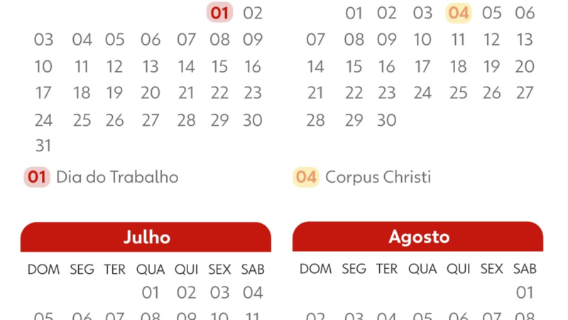 Próximo feriadão será em abril; confira as datas