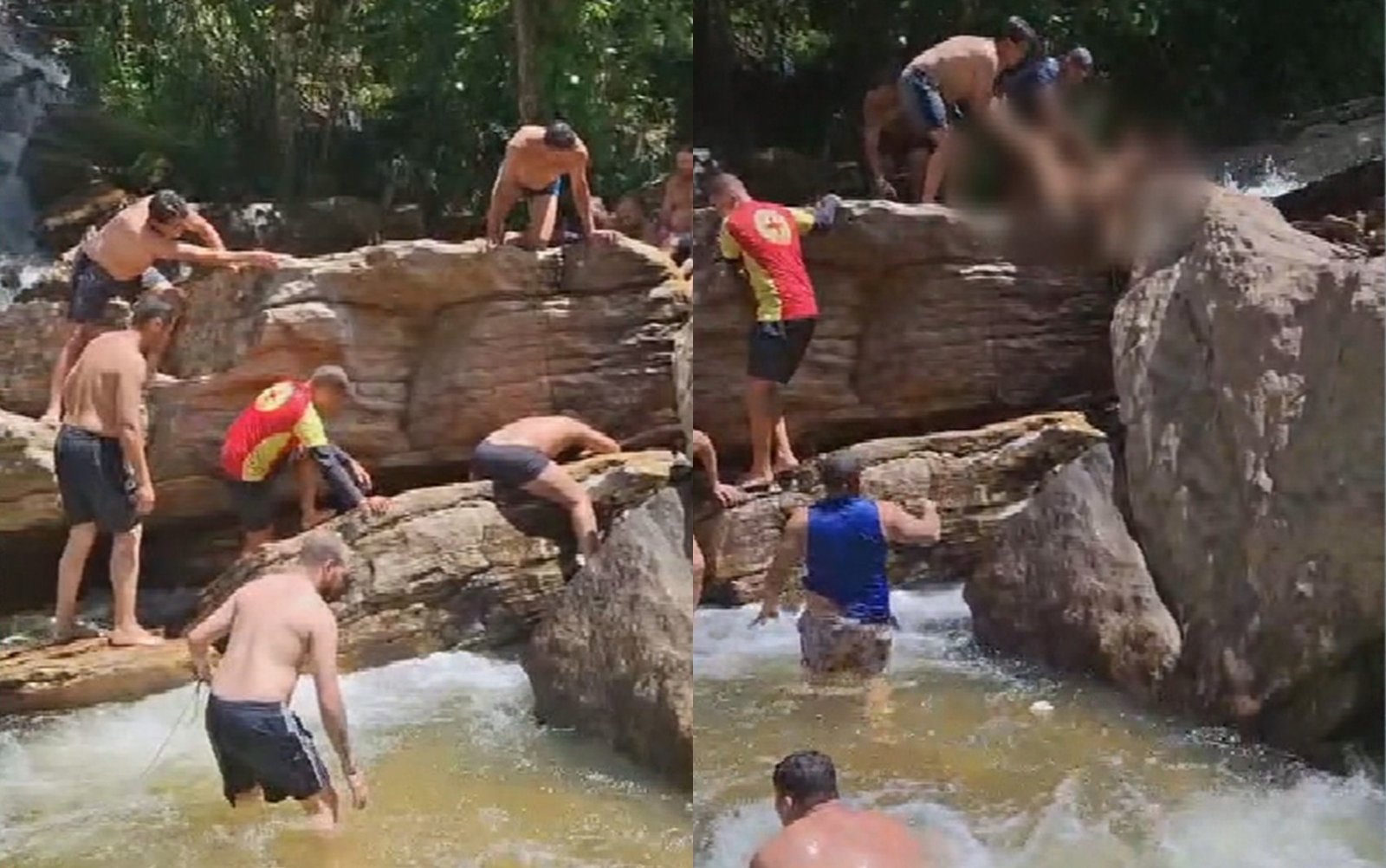 Criança que morreu após ficar com pé preso em cachoeira ficou 20 minutos debaixo d’água, dizem bombeiros