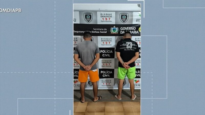 Dois homens são presos suspeitos de matar jovem em ataque a tiros e deixar idosa ferida, na PB