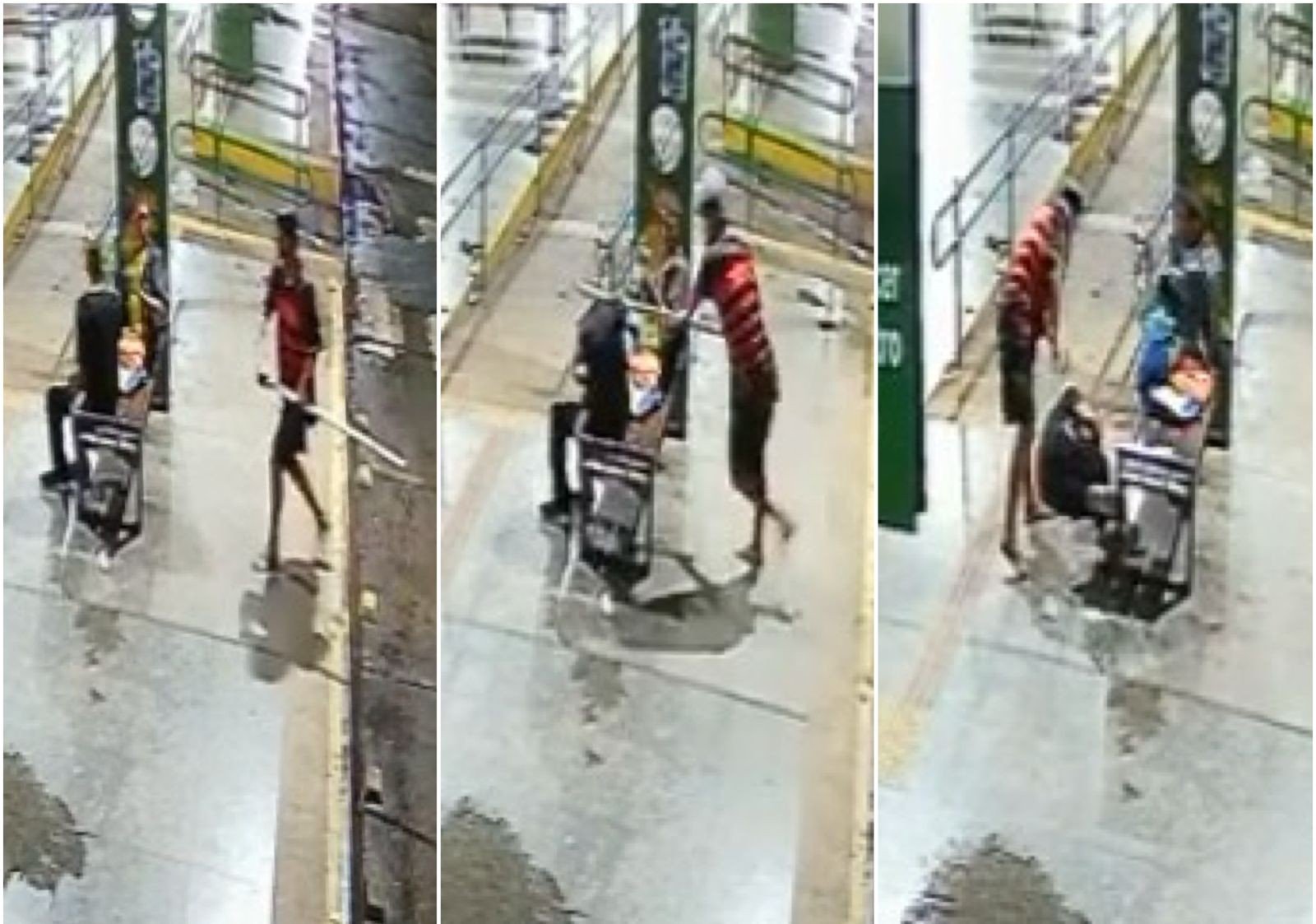 Homem é preso por tentar matar passageiro com barra de ferro em terminal de Cuiabá; vídeo