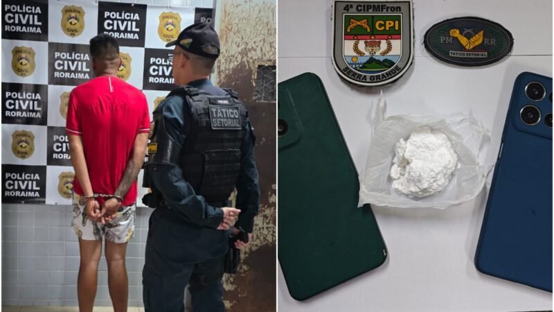 Jardineiro é preso com cocaína e diz à polícia que venderia por R$ 1 mil