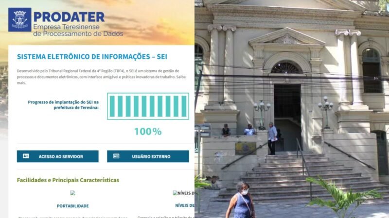 SEI da Prefeitura de Teresina ficará fora do ar por cinco dias; veja datas