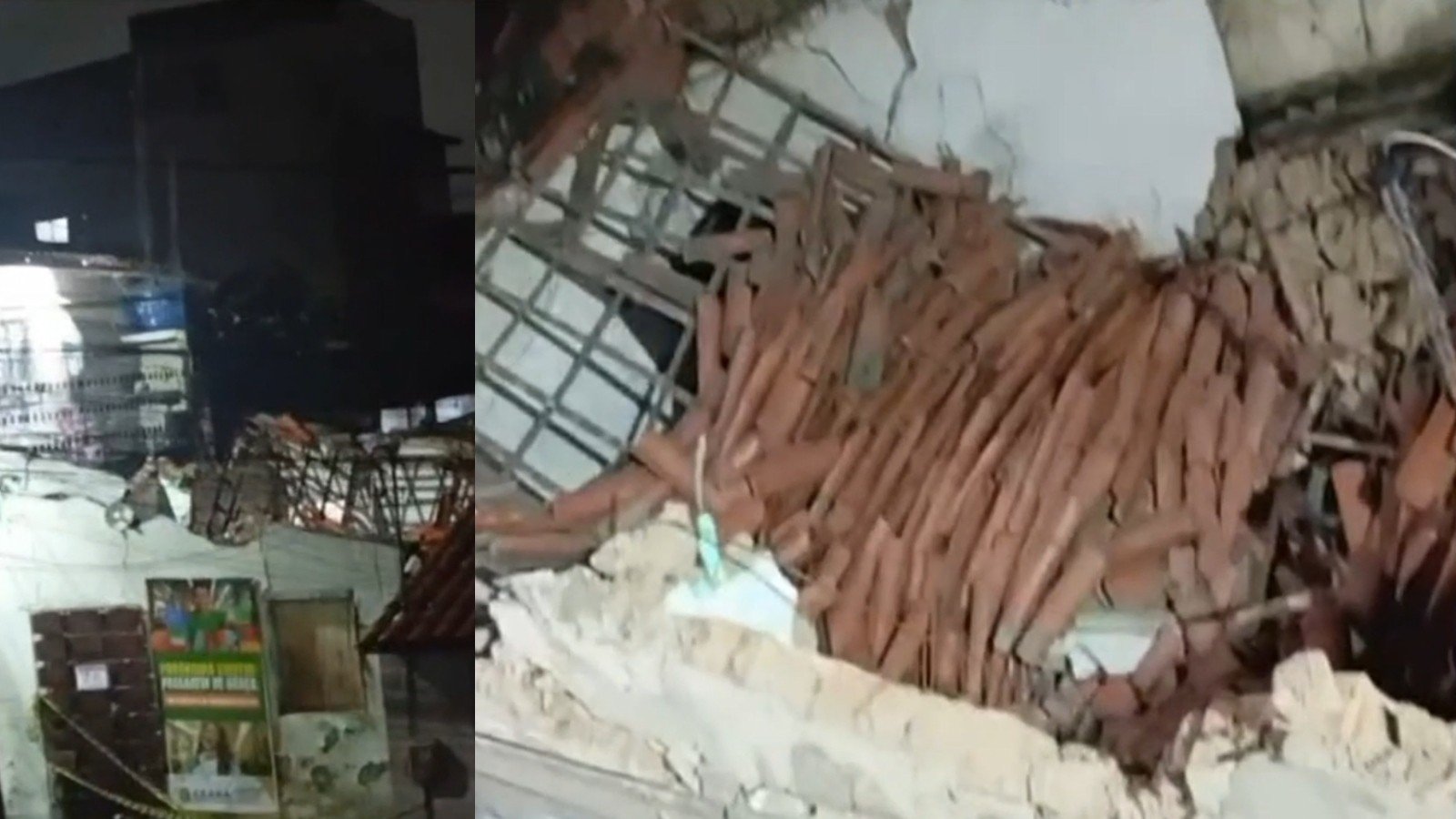 Casa desaba após chuvas em Fortaleza, e homem fica desabrigado; imagens