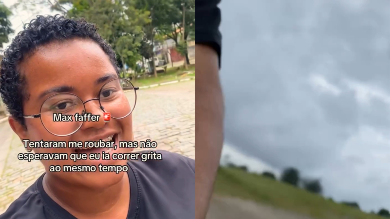 Corredora viraliza ao gravar tentativa de assalto e fuga de suspeito em parque de Suzano, na Grande SP
