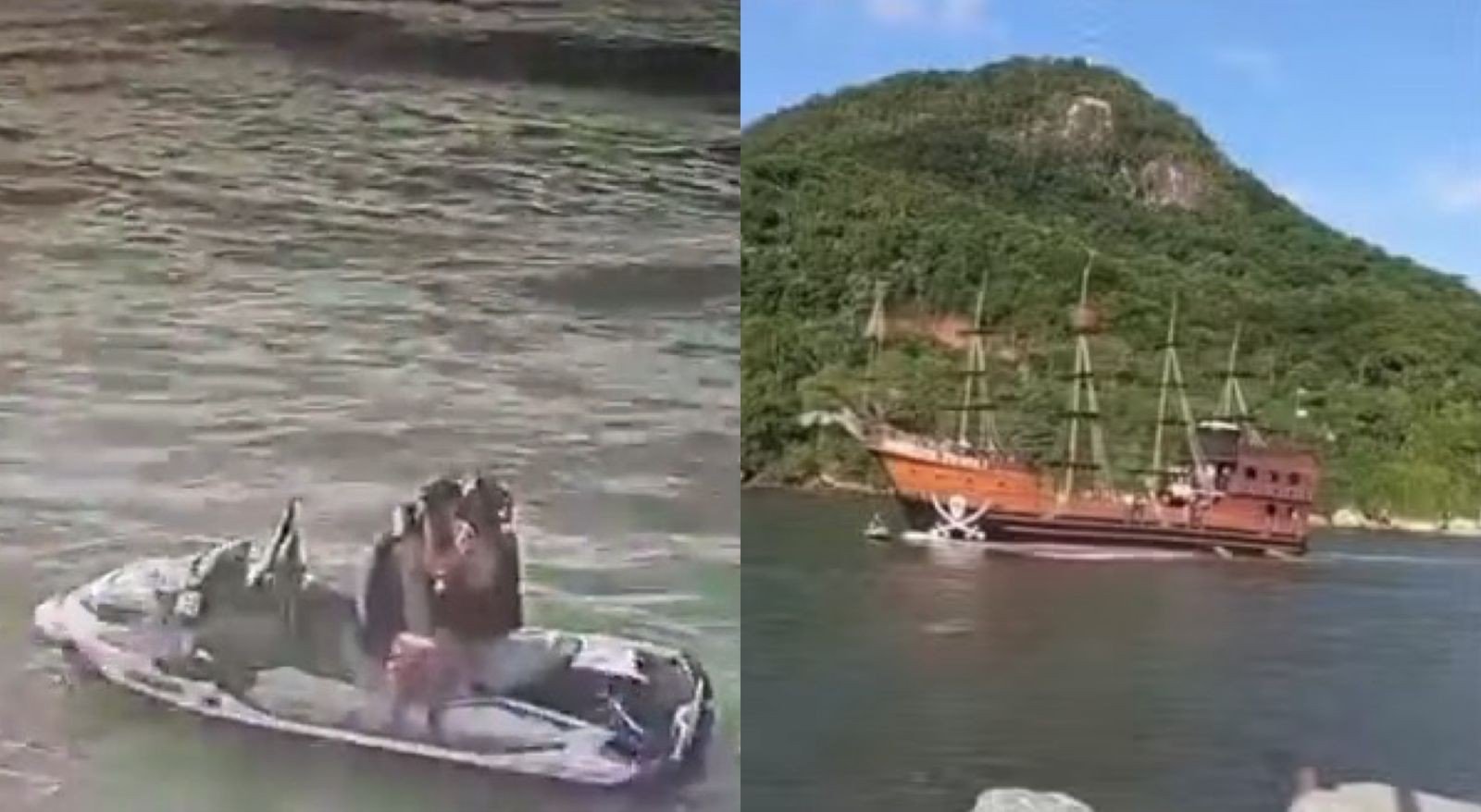 Casal atropelado por ‘barco pirata’ durante beijo: Marinha vai investigar colisão em Balneário Camboriú