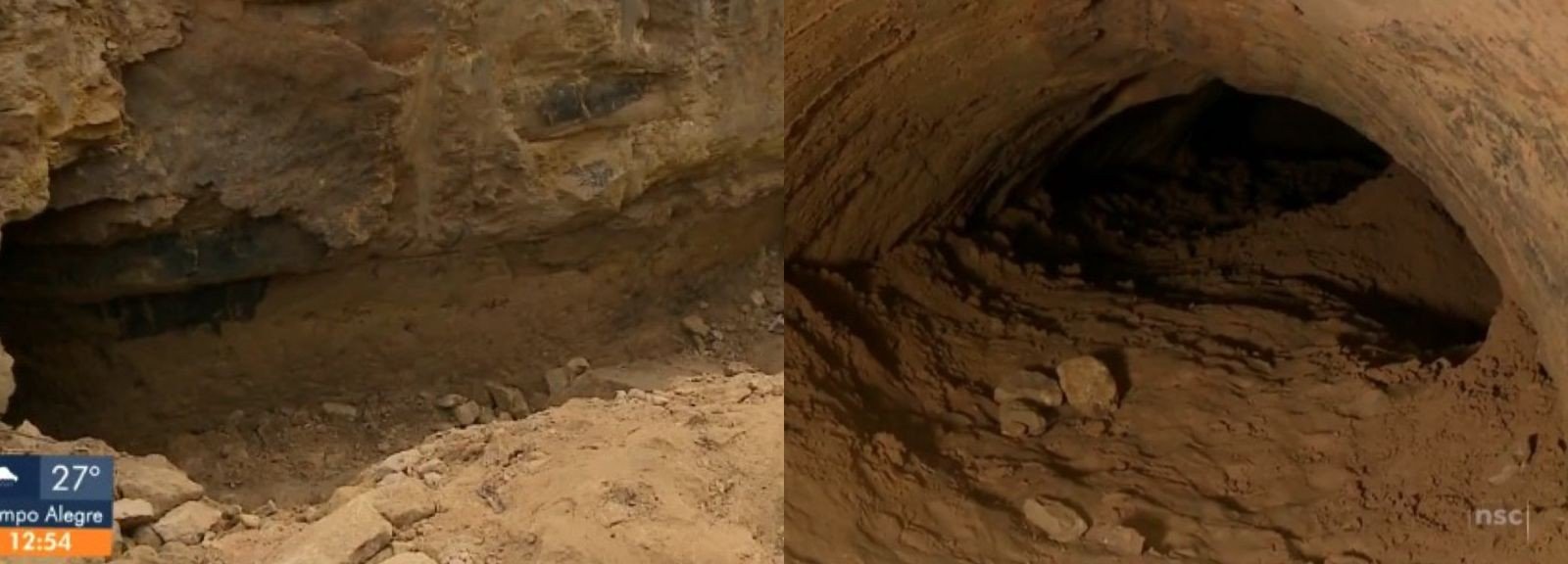 Túneis pré-históricos feitos por tatus e preguiças gigantes são descobertos durante obra em SC