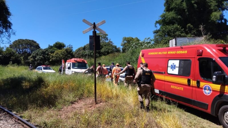 Homem fica gravemente ferido após ser atropelado por trem na zona rural de Soledade de Minas, MG