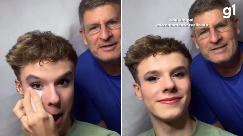 Influenciador sofre ofensa homofóbica de seguidor, pai entra em live para defendê-lo e vídeo viraliza: ‘Nos enche de orgulho’