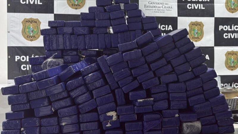 Polícia apreende 182 kg de maconha escondidos dentro de refrigerador em Fortaleza; vídeo