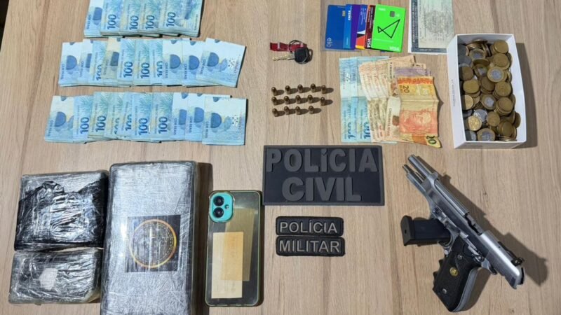 Polícia apreende cocaína, R$ 25 mil e prende duas pessoas em operação em Porto Rico do Maranhão