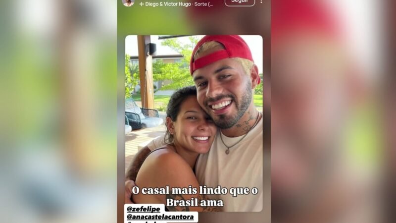 Irmão de Zé Felipe posta foto do cantor com Ana Castela e define: ‘O casal mais lindo que o Brasil ama’