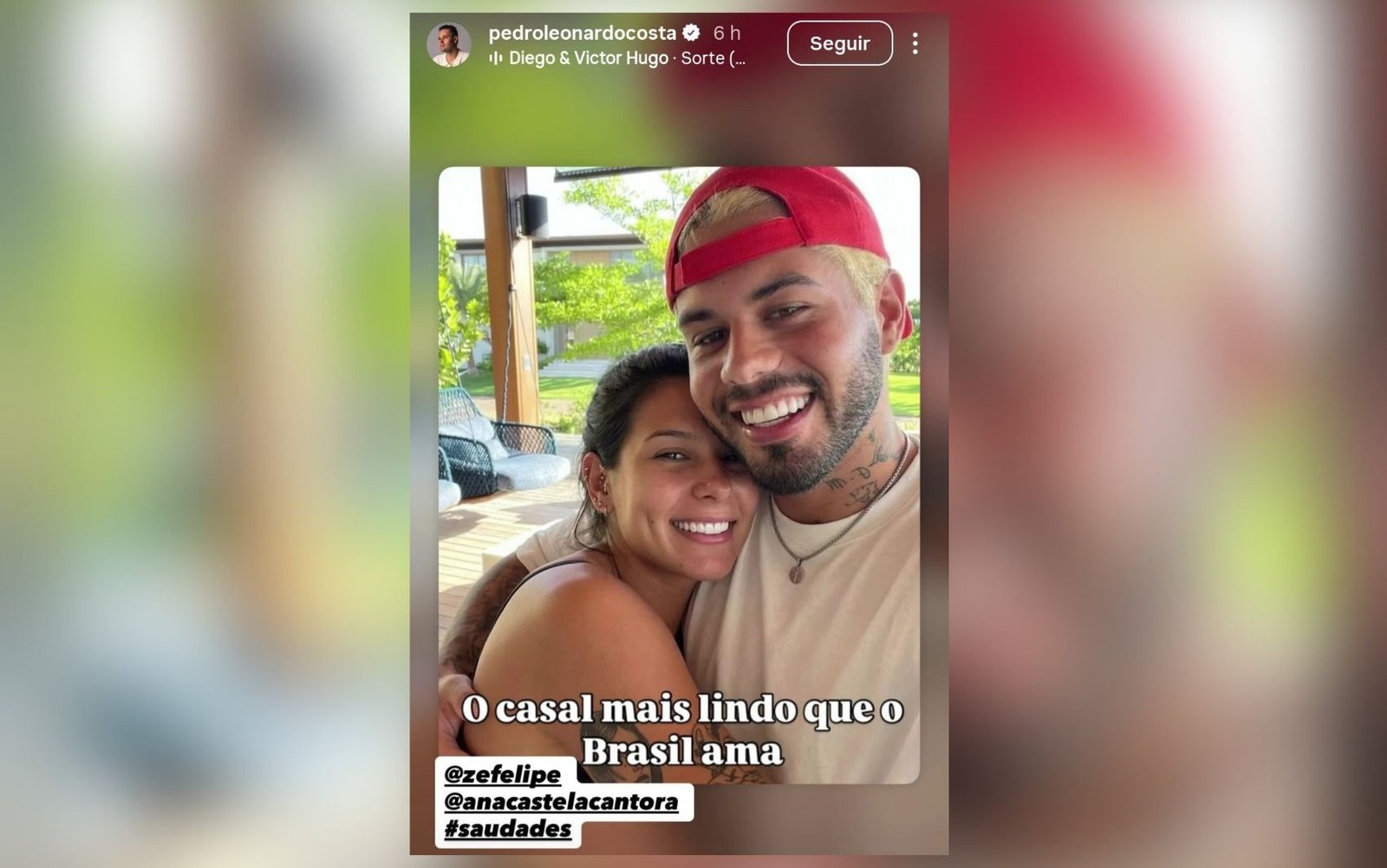 Irmão de Zé Felipe posta foto do cantor com Ana Castela e define: ‘O casal mais lindo que o Brasil ama’