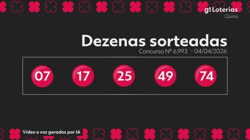 Quina hoje: resultado do concurso 6993 e números sorteados