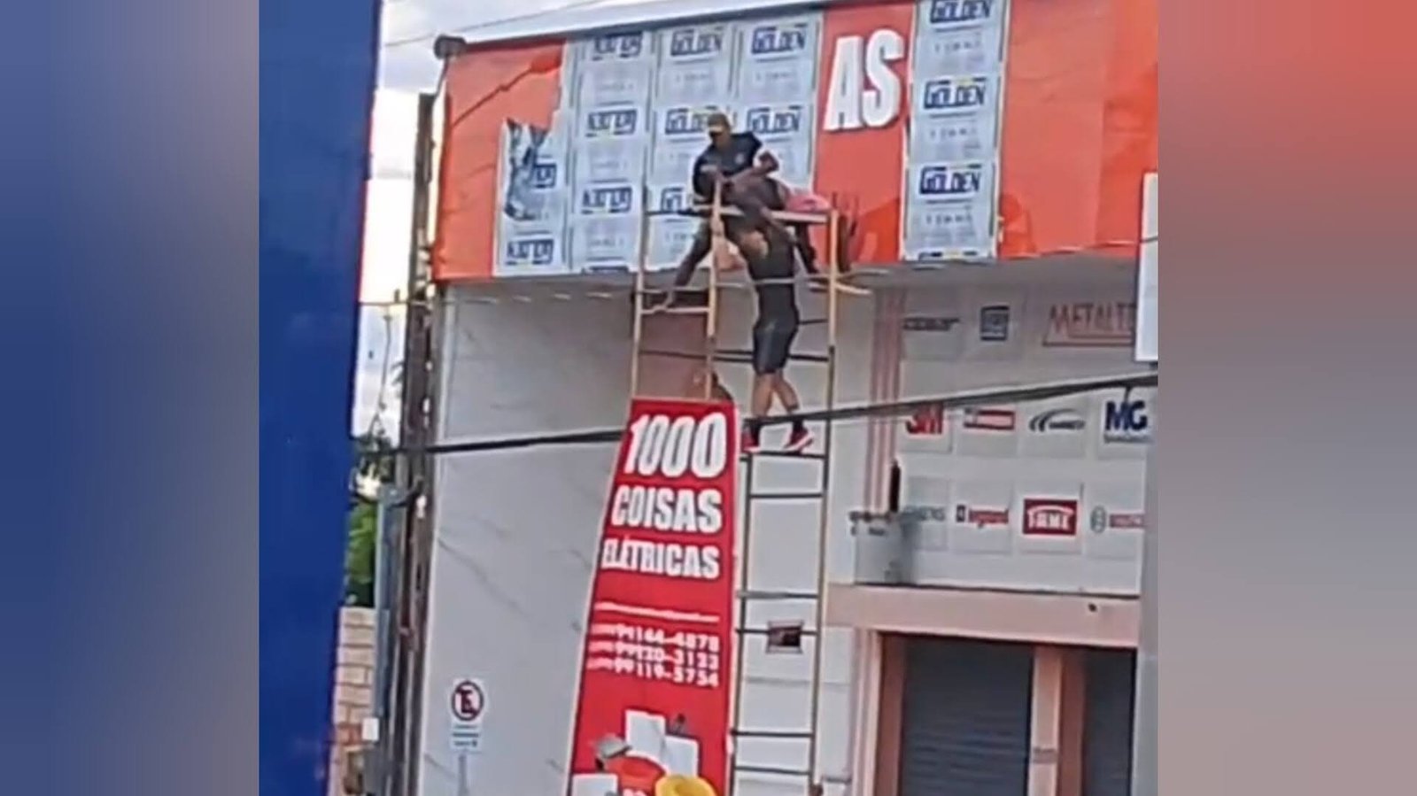 Bombeiros à paisana resgatam trabalhador vítima de descarga elétrica em Santarém
