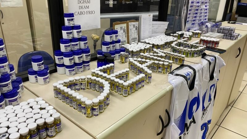 Homem é preso com estoque de anabolizantes avaliado em R$ 100 mil em Cabo Frio