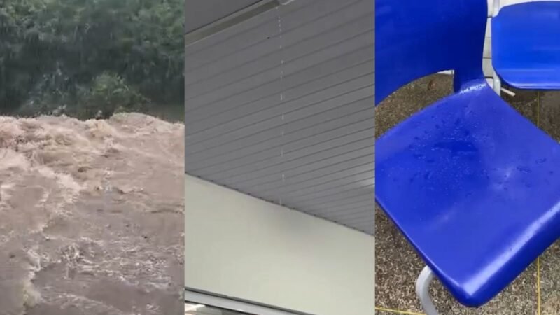 Ruas e avenidas se transformam em rios e escola tem infiltrações após chuva em Teresina