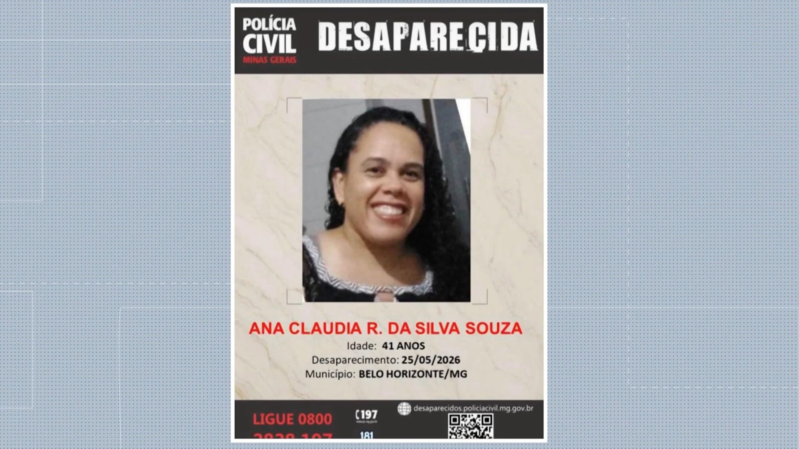 Mulher desaparece após ser seguida pelo ex em BH; suspeito ameaçou jogá-la de penhasco