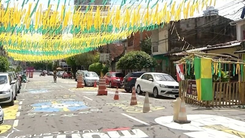 Copa do Mundo: Comunidades se unem e ruas de Belém ganham pinturas e bandeirinhas