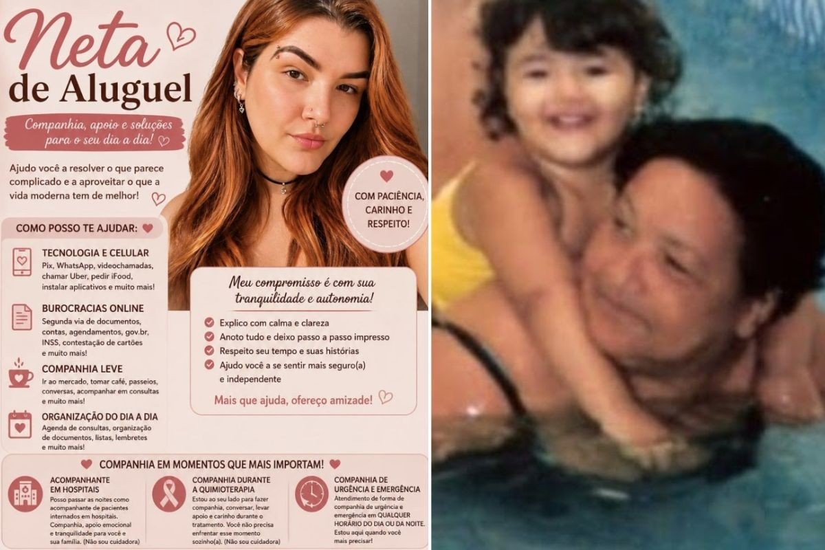 Jovem começa a trabalhar como ‘neta de aluguel’ após perder a avó: ‘Ressignificar a dor’