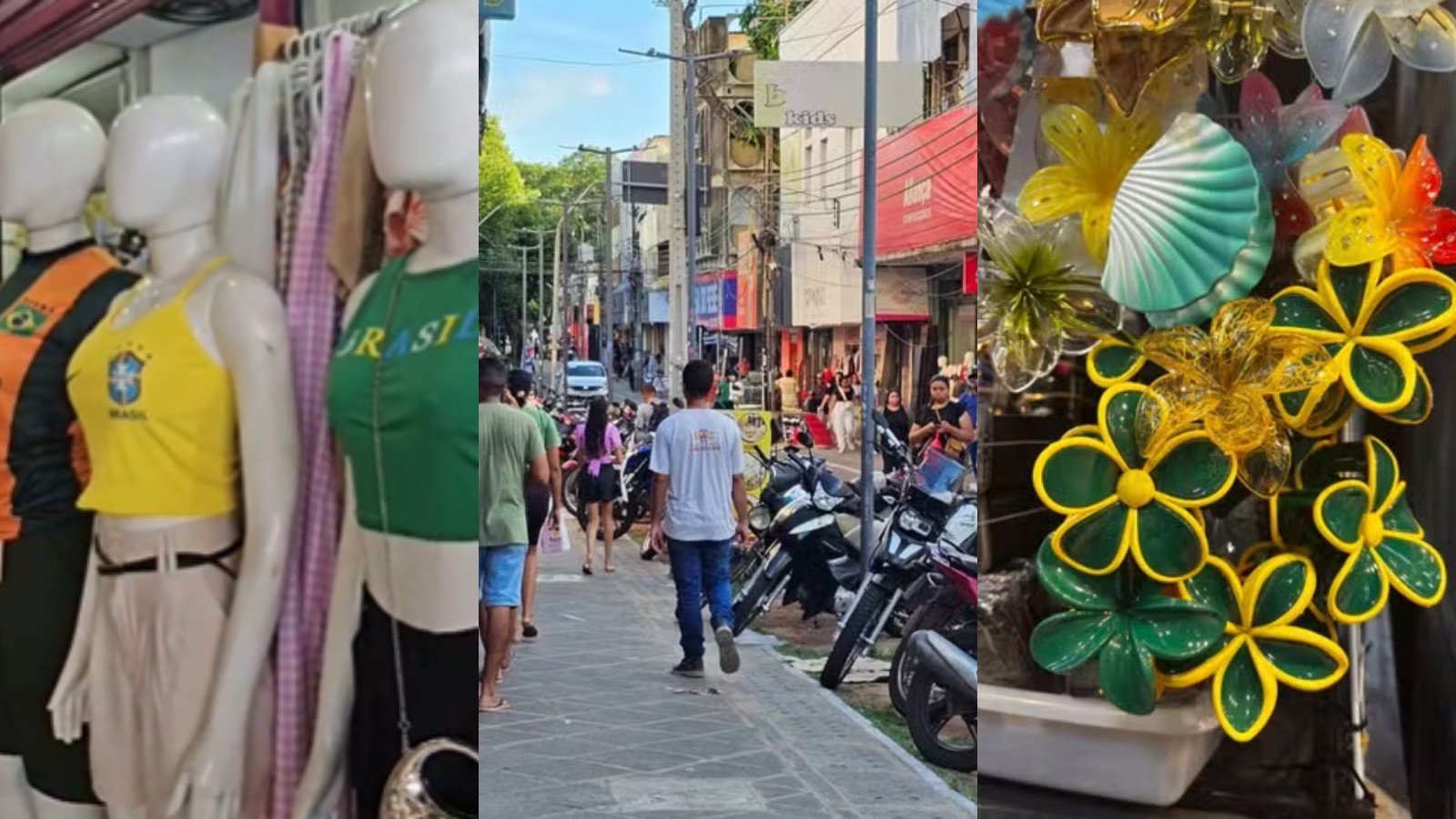 ‘Cada jogo é um look diferente’: Comerciantes comemoram alta nas vendas em Teresina durante a Copa