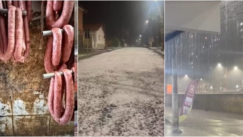Você viu? Açougue interditado com quase 2,5kg de carne imprópria, delegado aposentado preso após acidente e temporal de granizo