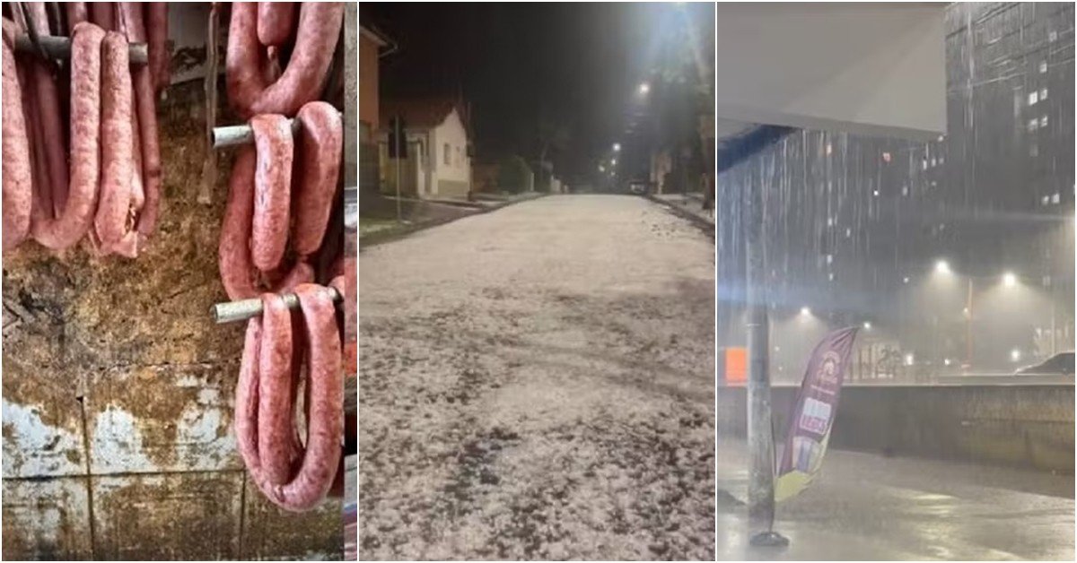 Você viu? Açougue interditado com quase 2,5kg de carne imprópria, delegado aposentado preso após acidente e temporal de granizo