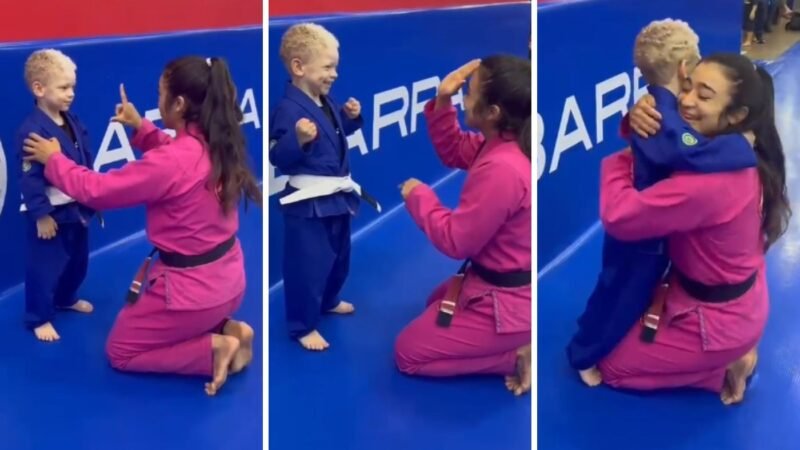 Professora de jiu-jítsu aprende Libras, faz aluno surdo vibrar em cerimônia e momento viraliza; VÍDEO