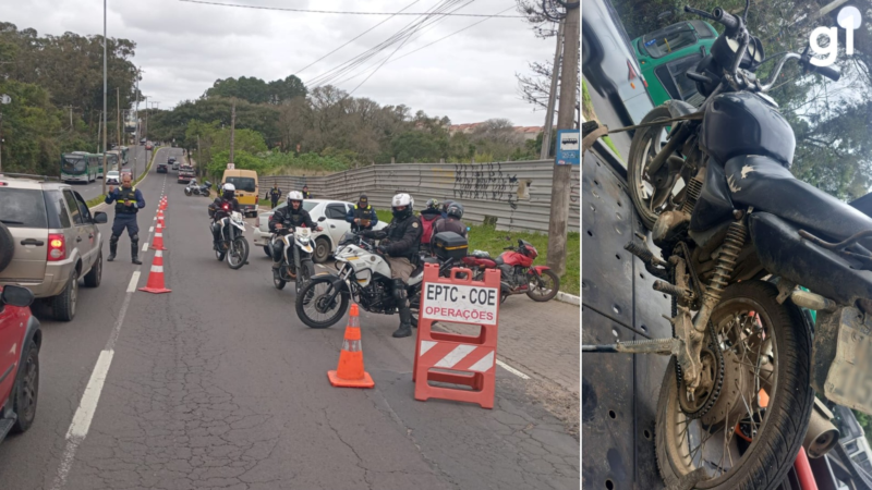Moto com 242 multas e R$ 134 mil em dívidas é apreendida em blitz de Porto Alegre